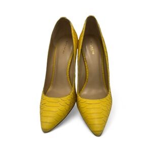 Coach Mustard Textured Heels